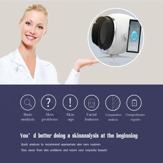 Compact Skin Analyzer Home and SPA Use Wrinkle and Collagen Level Testing - Image 4