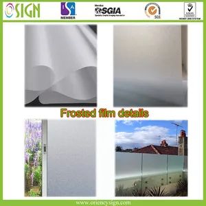 Decorative Frosted Window Glass Film Material PVC Hardness Soft Origin Shanghai Type Glass Film HS Code 3919909090 Adhesive Color - Image 4
