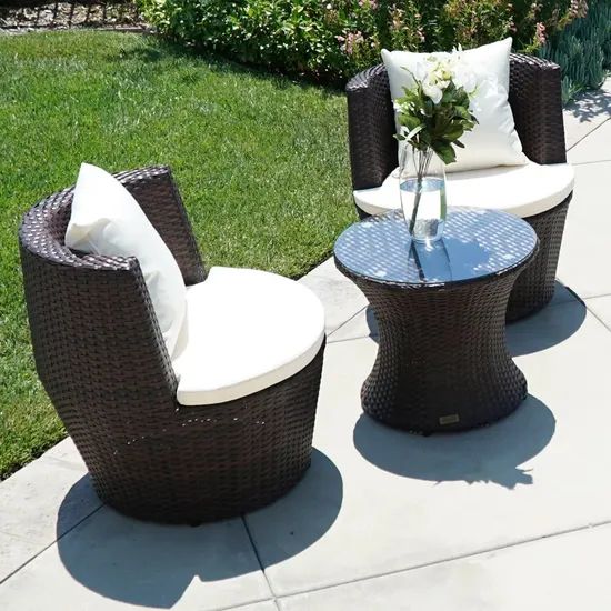 Outdoor Garden Furniture High Table Chairs Rattan Bar Sets for Hotel Pool - Image 4