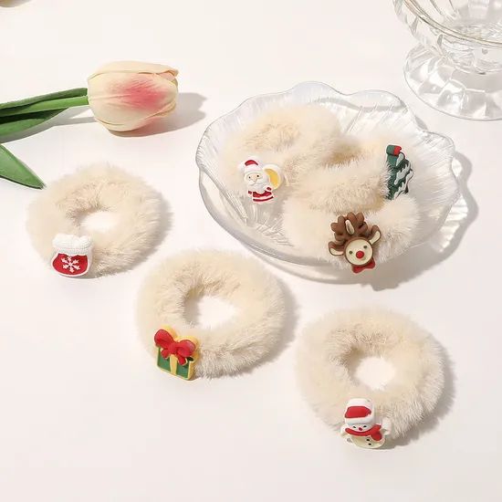 Christmas Decorations Claus Large Intestine Hair Ring - Image 2