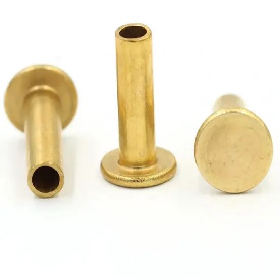 Hardware Flat Head Hollow Rivets Brass Copper Tubular High Quality Brass Rivets - Image 2