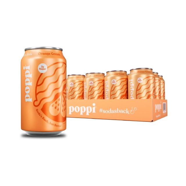 POPPI ORANGE CREAM CN, 12OZ/12PK - Image 1
