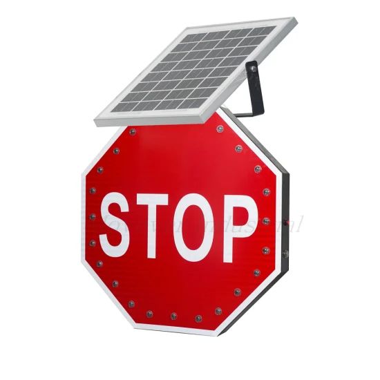 Prohibition to Go and Stop Solar Powered LED Traffic Sign LED Work Lights - Image 1
