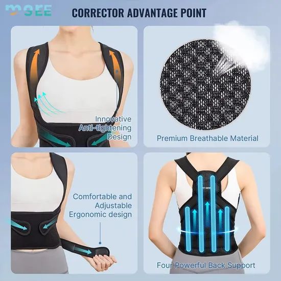 Back Lumbar Support Shoulder Posture Support Posture Corrector Back Pain Relief Breathable Back Brace Support - Image 4