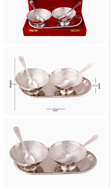 Silver Decorative Items In Metal Color Silver Material Brass Metal Country of Origin Made in India Size/Dimension As per the - Image 2