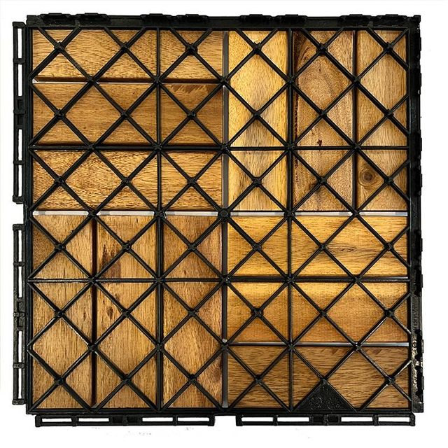 Acacia wood flooring tiles, size 30x30x2.4cm Tile Size 30x30x2.4cm Material Acacia Wood, Wood Carton Size - Image 3