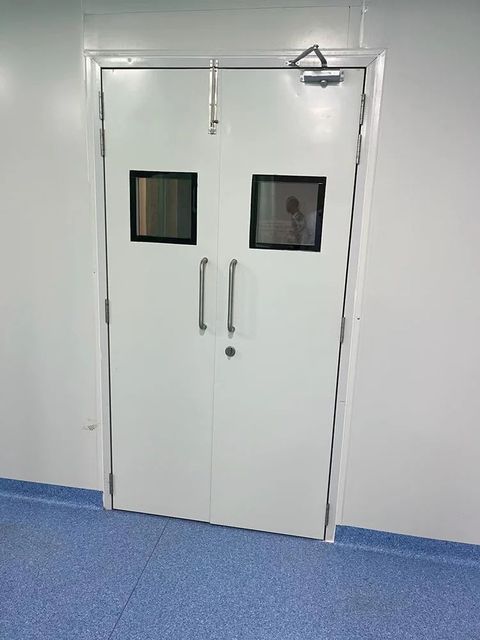 Clean Room Doors Hardware SS 304 Door Width 900 mm Door Height 2200 mm Fire Rating 120 Min Door Type Single Leaf View Panel Small - Image 2