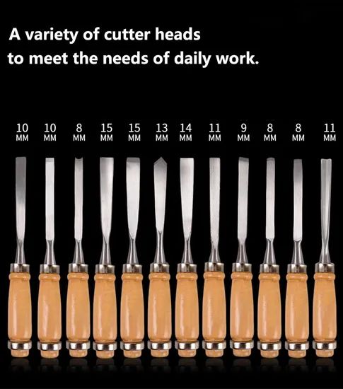 Professional 12PCS/Set Manual Wood Carving Hand Chisel Tool Set - Image 3