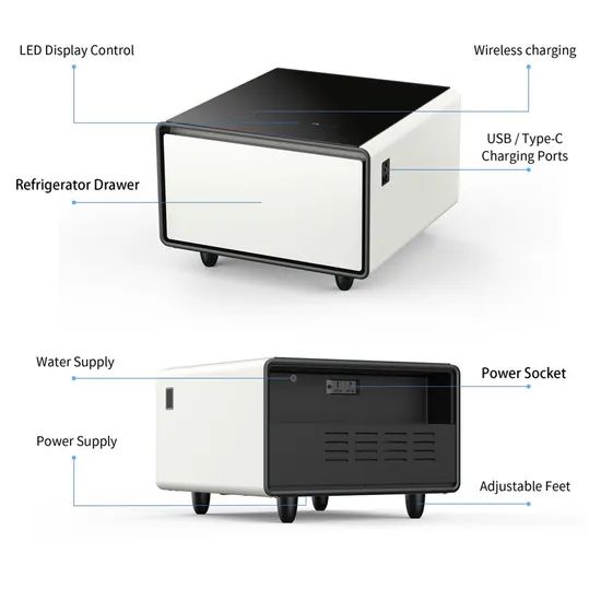 Stylish Multifunctional Smart Coffee Table Bedside Table - Image 6