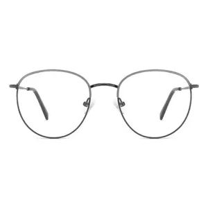 Vm-4525 Classic Round Metal Eyeglasses Adjustable Hinge, Slim Frame for Daily Wear - Image 1