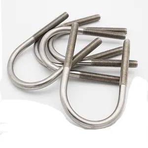 Half Thread Stainless Steel 316 Bent U Shap Clamp Bolt - Image 5