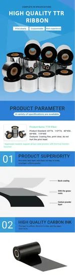 Factory Custom High Quality Washable Ribbon Thermal Transfer Resin Label Printers Ribbon - Image 6