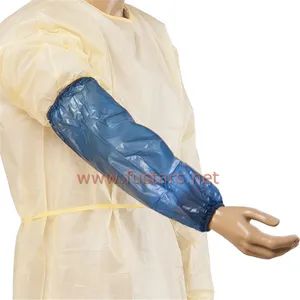 Disposable Waterproof Plastic Sleeve Covers Blue Arm Covers Group Unisex Model NO. F504 HS Code 3926209000 Style Elastic - Image 4