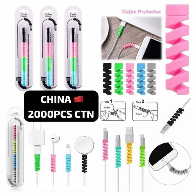 Silicone Charge Cable Protector Cable Jacket Yes Material Silicone charging ports USB-C Finishing Type Plain Protection Type Spiral - Image 1