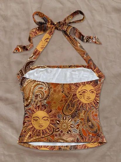 Sling Top Hot Summer Sexy Neck Tank Tops Casual Party Vacation Floral Short Front for Womens - Image 3
