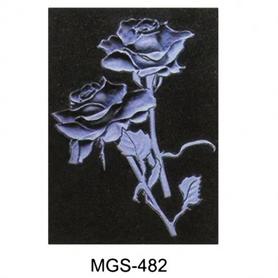 Granite Flower Sandblasting for Custom Color Blue Model NO. 485 Style as Request HS Code 68029311 Surface Polished Size as Per - Image 4