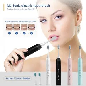 Wireless Teeth Whitening Toothbrush Smart Adult OEM LED Sonic Electric Toothbrush - Image 3