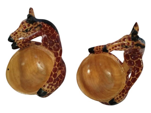 YOGA GIRAFFE WOODEN BOWLS Origin Kenya Material Wood Place of Origin Kenya Width 9 Inches (23cm) Technique Handcrafted Height 5 Inches (12cm) - Image 4