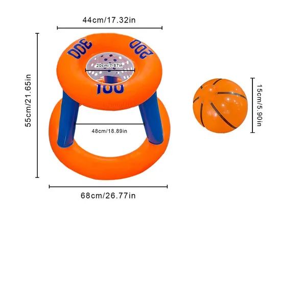 Outdoor Pool Accessory Set Inflatable Water Toys Basketball Hoop Toy for Kids and Adults - Image 6
