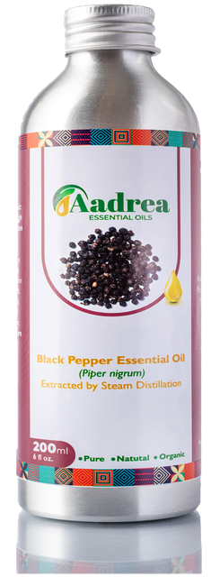 Black pepper essential oil - 100% pure natural extract of piper nigrum seeds - Image 1