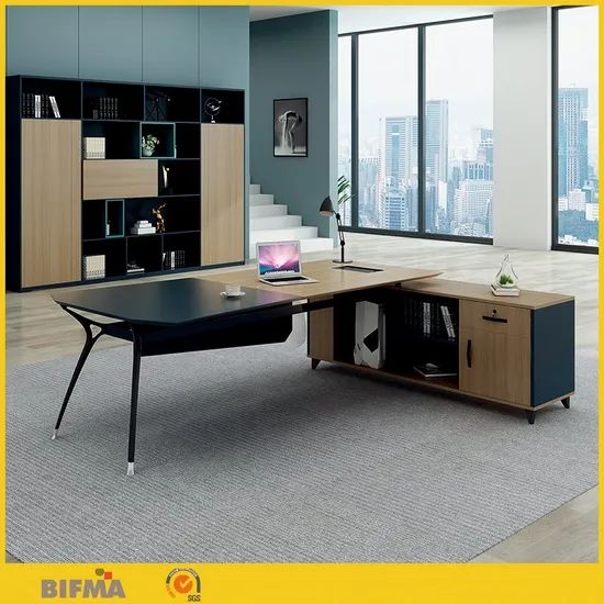 Modern Contemporary Executive Cheap L Shape Corner Working Executive Modern Computer Table Home Office Desks for Sale - Image 4