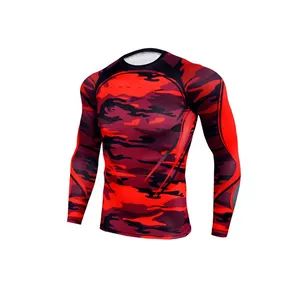 Wholesale MMA Polyester Fitness Custom Sublimation Printing Rash Guard Gym Compression Shirt - Image 2