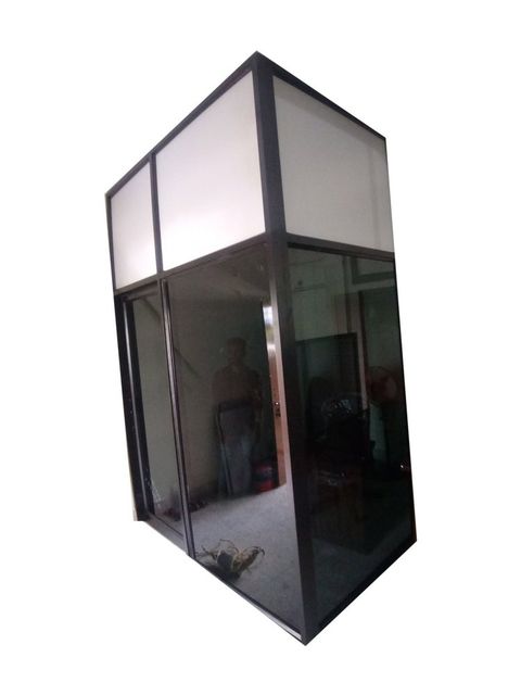 Office Aluminium Partition Work Pattern Plain Material Aluminium Panel Thickness 4mm Aluminium Grade 6061 Glass Thickness 6 - Image 1