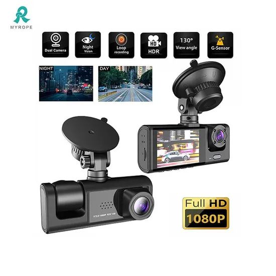 DVR Cars Dash Cam Black Box for Car Accessories 3 Channel Front and Rear Dash Camera 1080P - Image 5