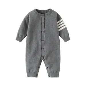 New Arrival Mimixiong Knitted Newborn Colorful Striped Pattern Baby Rompers Clothes Cardigan Clothing - Image 4