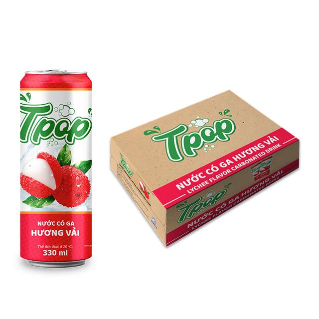 TPOP Lychee Flavored Sparkling Soft Drink Origin Vietnam Features Vegan Product Type Beverages, Fruits & Vegetables - Image 1