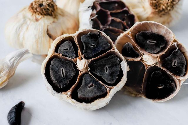 Black Garlic Color Black Purity Pesticide-free Flavor Profile Sweet, Tangy Form Whole Bulbs Or Single Peeled Cloves Origin Shivalik Range, Himachal Pradesh, - Image 3