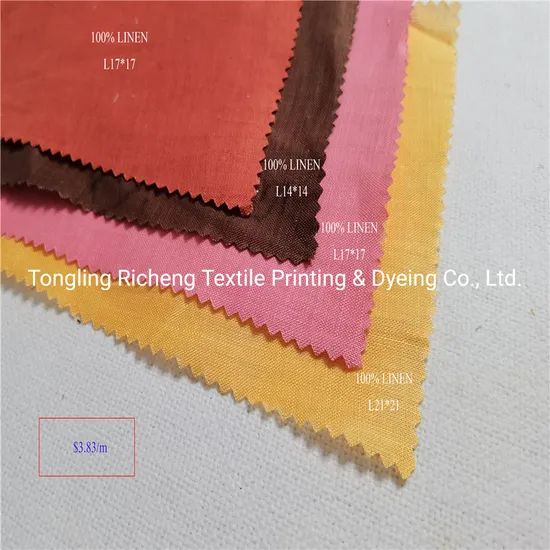 Stone Washed Linen Fabrics in Many Colors for Clothes Style Slub Technics Woven Model NO. fabric HS Code 5309190000 Pattern Plain - Image 1