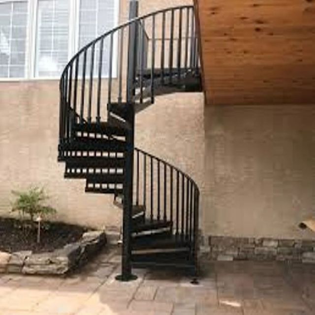 Mild Steel Spiral Stairs, For Home Color black Features 7 feet Material Mild Steel Usage/Application Home Surface Finish - Image 2