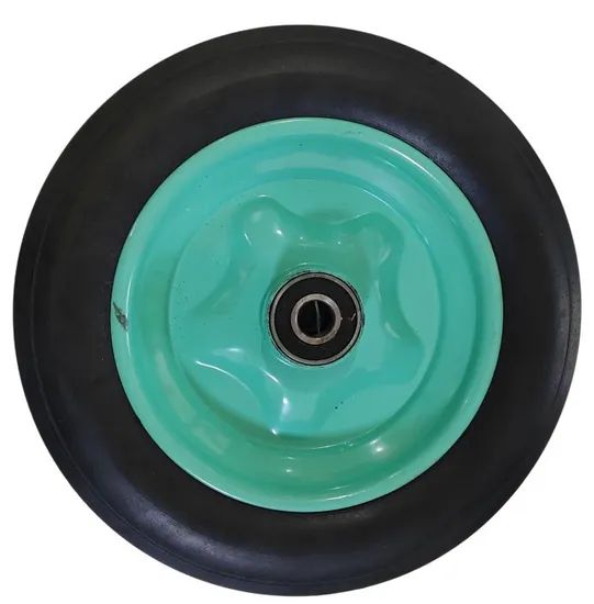 8 Inch Solid Rubber Wheelbarrow Wheel Suitable for Unicycle Mini Generator Garbage Can - Image 6