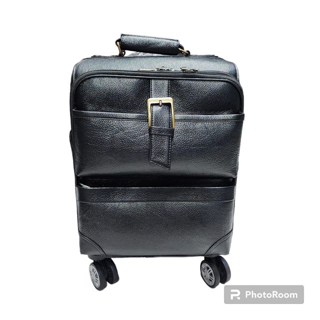 Genuine Buffalo Leather Travels Trolley - Image 3