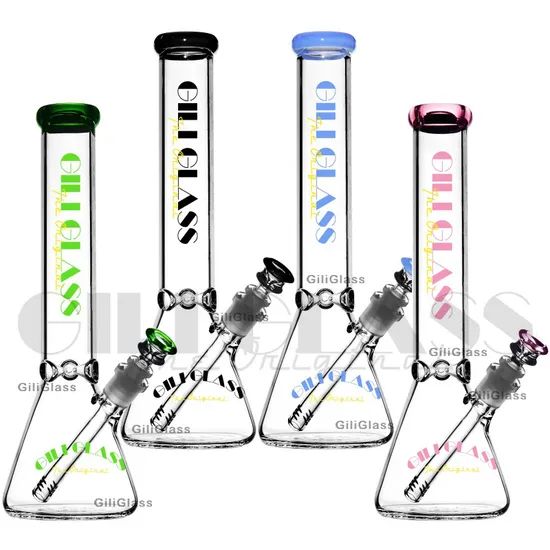 Gili-106 Giliglass 15 Inches Glass Water Pipes Bubbler Art DAB Rig Design Beaker - Image 3