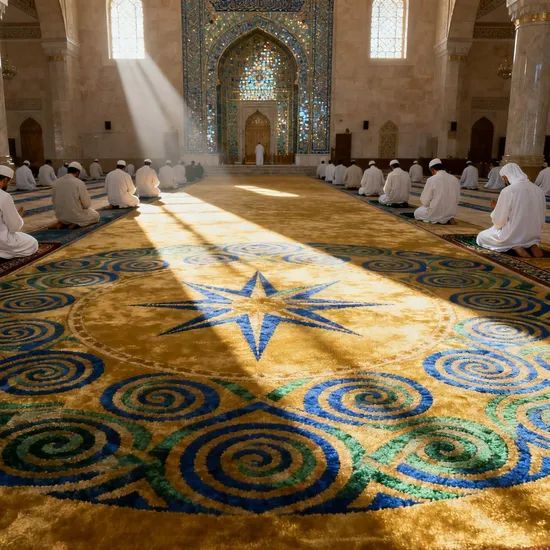 Customized Color Modern Style Soft Polyester Mat for Muslim Prayer Home Travel Rugs - Image 1