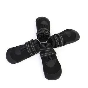 Winter Waterproof Rainshoes Warm Pet Foot Shoes Set MOQ 500PCS Packing Mesh Bag Sample Avaliable Trademark Queenhe Model NO. - Image 1