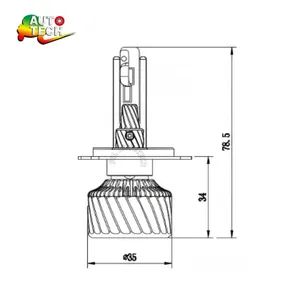 F10 Auto LED H4 Headlight Bulb 6500K 3570 Car Light Service OEM Wattage 55W Material LED Model NO. H4 Voltage 9-60V HS Code - Image 5