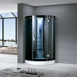 Simple Design Blue Glass Steam Room with Tray (K7039) - Image 1