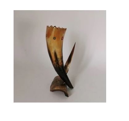 Handmade buffalo horn flower vase Large Size Desktop Decoration Buffalo horn flower Vase at wholesale price - Image 5