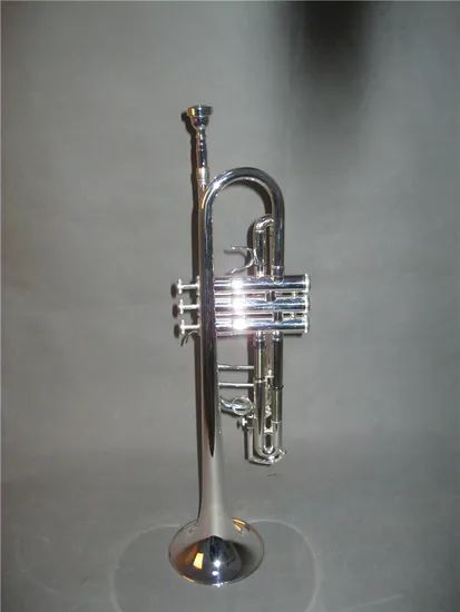 Middle Level C Key Trumpet (CTR-245S) / C Key Trumpet Origin China Color Silver Kind Trumpet Trademark CANEX Age - Image 2