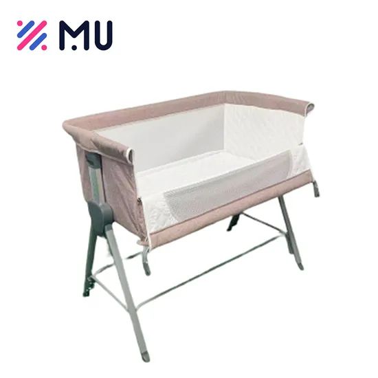 Foldable Steady Adjustable Basic Bedside Baby Bassinet Crib with Certificate - Image 4