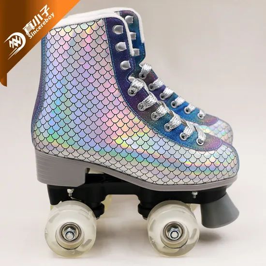 Double Row Skates Suitable 4 Wheel PU Flash Roller Skates - Image 4