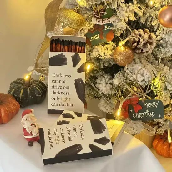 Christmas Customized Logo Gift Matches Personalized Decorative Candle Matches Box - Image 4