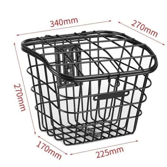 Large Capacity Metal Bike Baskets for Two Helmets - Various Colors - Image 4
