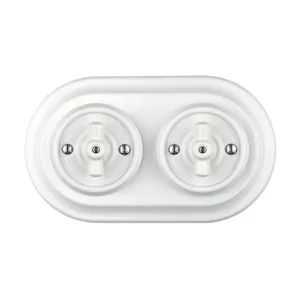 Flush Mounted Ceramic Retro Rotary Electric Wall Switch Style Retro Condition New Origin Fujian Max. Current 10A Trademark - Image 1
