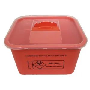 5L Medical Grade PP Square Sharps Container Washable OEM 1Y Size 5L Shape Square Model NO. OEM Trademark OEM Sample Avialable - Image 4