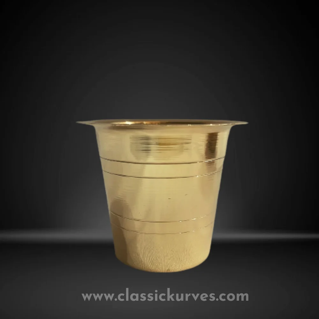 Golden Traditional brass dabara set, For Home Color Golden Material Brass Microwave Safe No Brand Classickurves Tumbler_height - Image 4