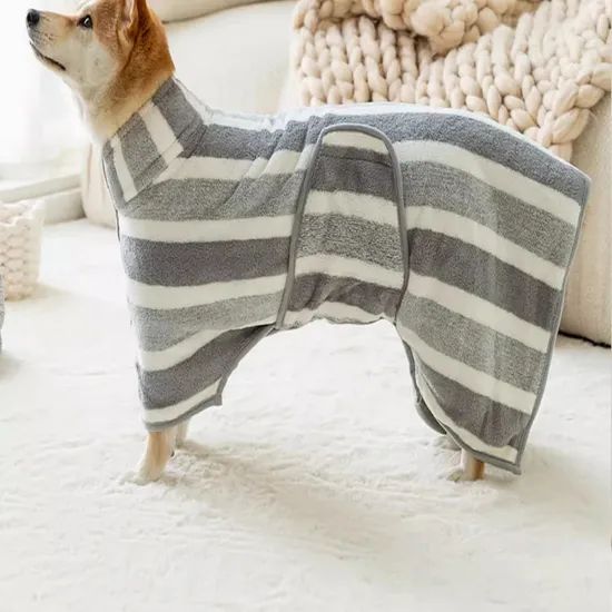 Fast Drying Adjustable Microfiber Bath Robe for Pets & Cats Fastness 4 Size Large Origin China Packaging Bag Trademark - Image 4